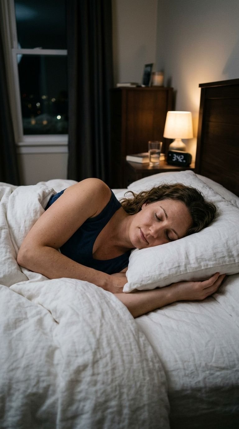 Why do I wake up tired, a woman asleep in bed at night, for women in Ireland